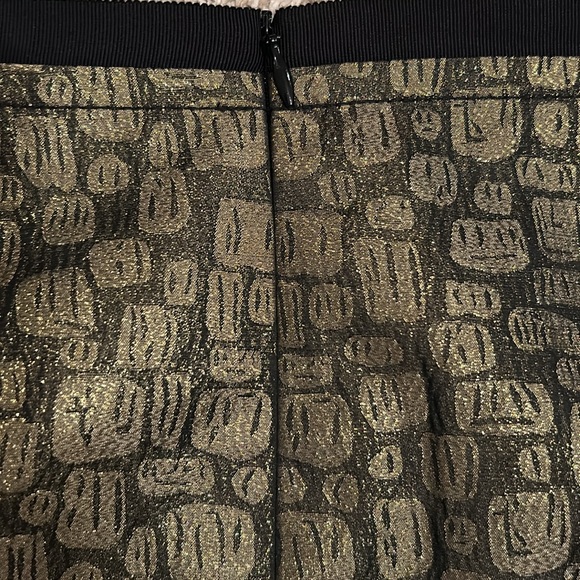 Ann Taylor Loft gold geometric print skirt Size 6 - Picture 4 of 5